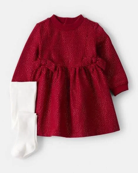 Carter's Baby Girl DayDream Fleece Bow Glitter Dress Set