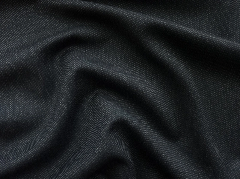 Italian Designer Deadstock - Textured Wool Suiting - Graphite