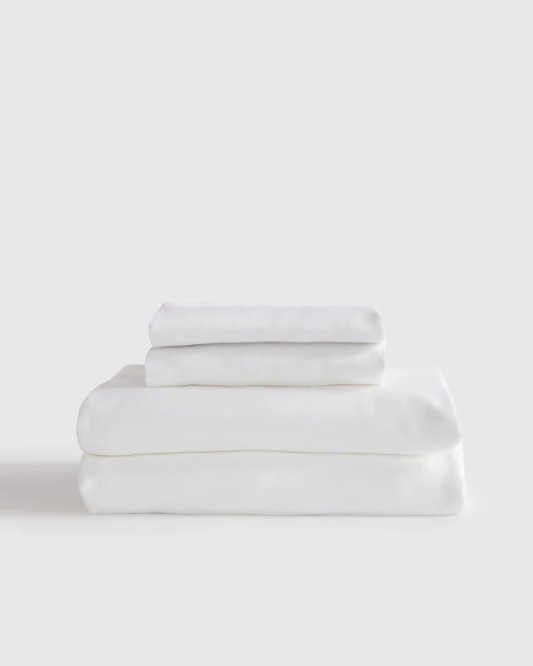 Cooling Organic Bamboo Sheet Set in White