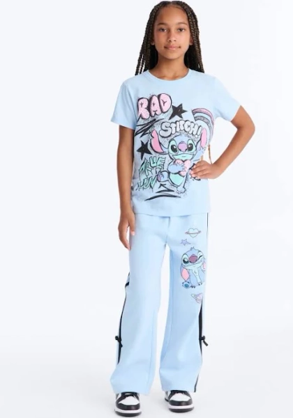 Kids' Fashion Nova Mini Stitch Graffiti Wide Leg Pant Set
