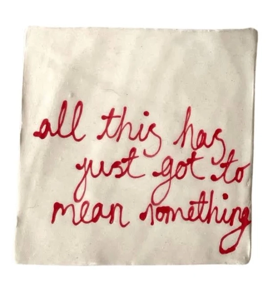 All This Coaster - Handmade Stoneware Clay with Red Underglaze - L&Clay Ceramics