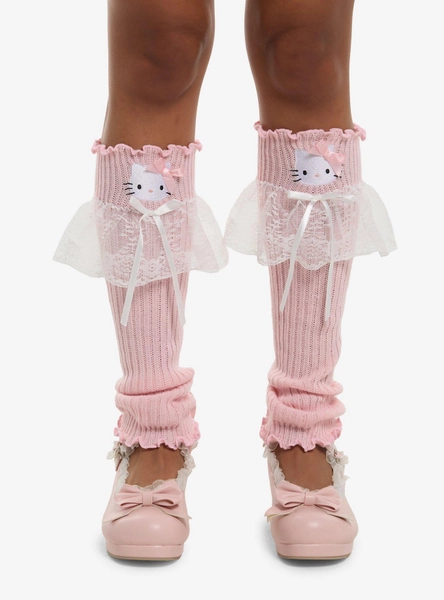 Hello Kitty Ribbon Lace Trim Leg Warmers