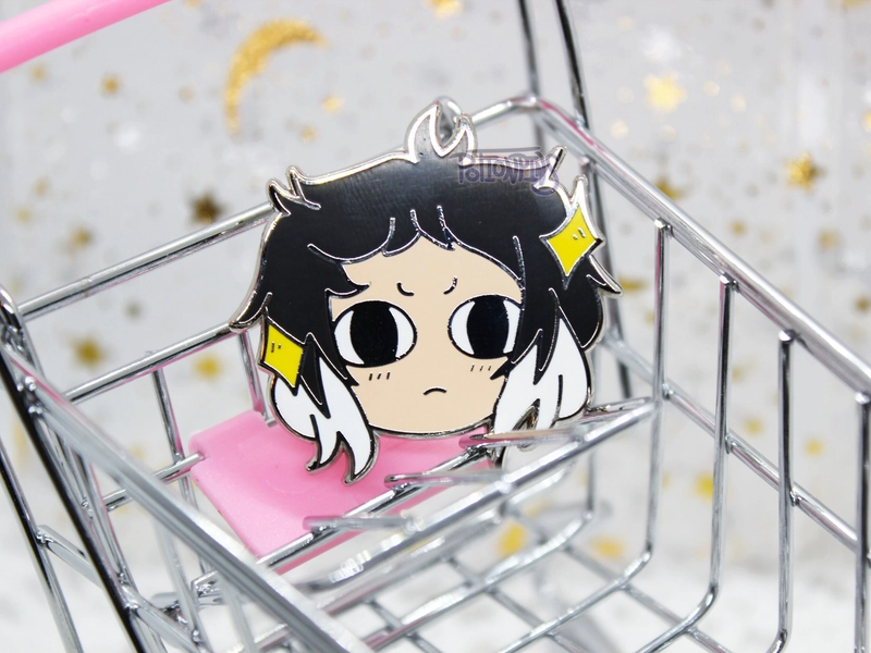 Chibi Mafia Dog Stare Enamel Pin