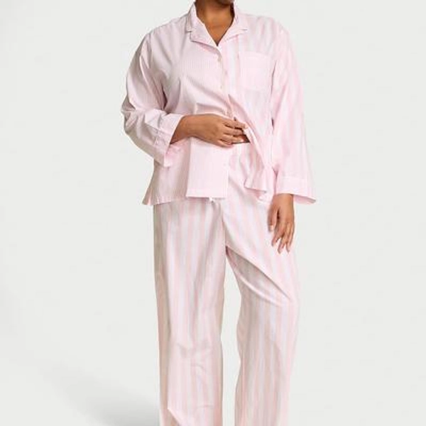Women's Victoria's Secret Heritage Cotton Long Pajama Set