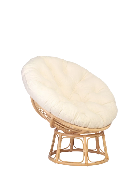 Desser Papasan Rattan Chair, White