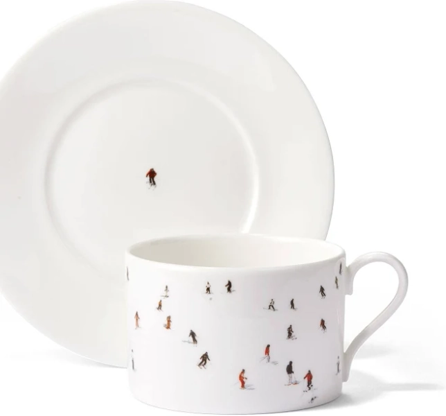 Skier Cup and Saucer