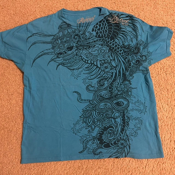 Super Sick Blue RipCurl Early 2000s y2k shirt, in...