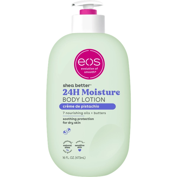 eos Shea Better Body Lotion- Creme de Pistachio, Soothes Dry Skin, 16 fl oz