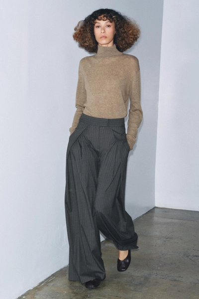 ZW COLLECTION PINSTRIPE PLEATED PANTS