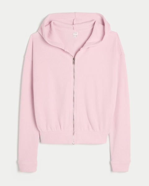 Gilly Hicks Always Cozy Waffle Zip-Up Hoodie