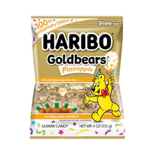 Haribo Pineapple Goldbears, 1.4 oz. Bag
