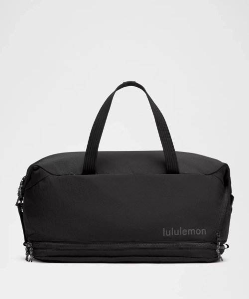 3-in-1 Gym Duffle Bag 30L - Black/Traverse Grey - ONE SIZE