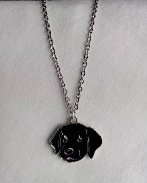 Labrador Retriever Pink Tongue Pendant Necklace