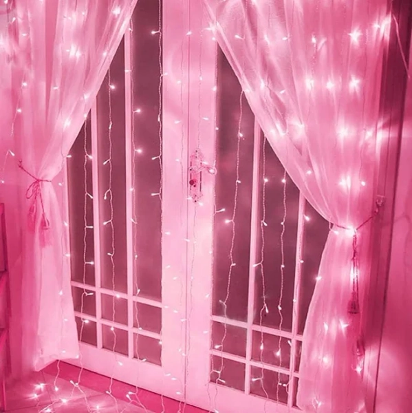 Amadecohome Pink 8 Modes LED String Lights
