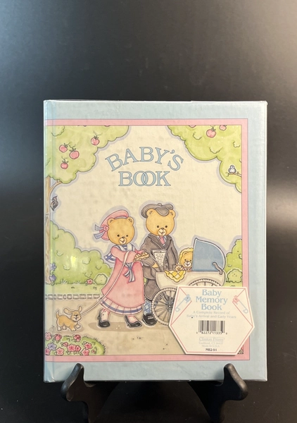 Vtg 80s-90s Baby Book Bears Illustrated Multicolor Keepsake Album Unisex Family