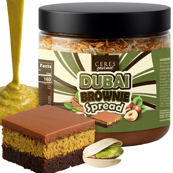 Dubai Chocolate Pistachio Brownie Cake – Family Size Viral Dubai Dessert-14.1 oz