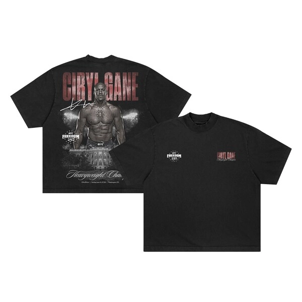 Men's  Black Ciryl Gane UFC Freedom 250 #AndNew Men's Heavyweight Champion Boxy T-Shirt