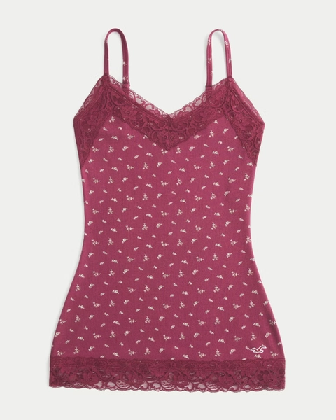 Lace Trim Layering Cami