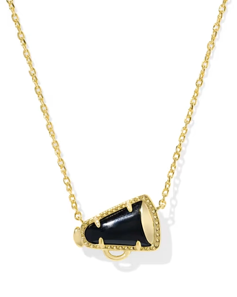 Cheer Gold Short Pendant Necklace in White Mother-of-Pearl