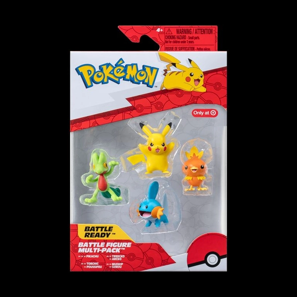 Pack 4 Figuras 5 Cm De Batalla Hoen Pokemon