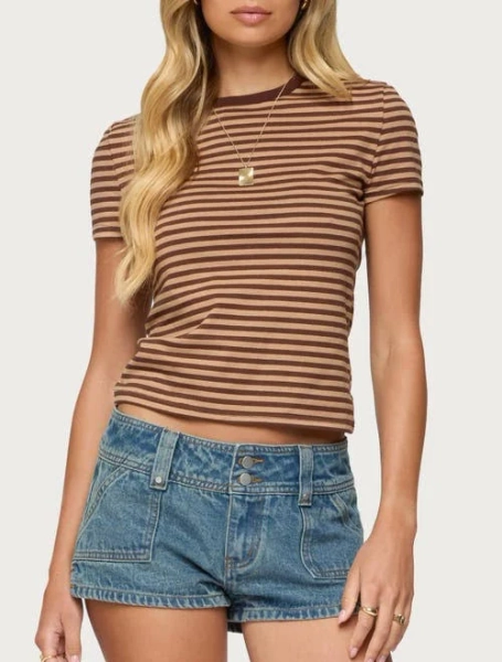 Edikted Women's Nessie Striped T-Shirt