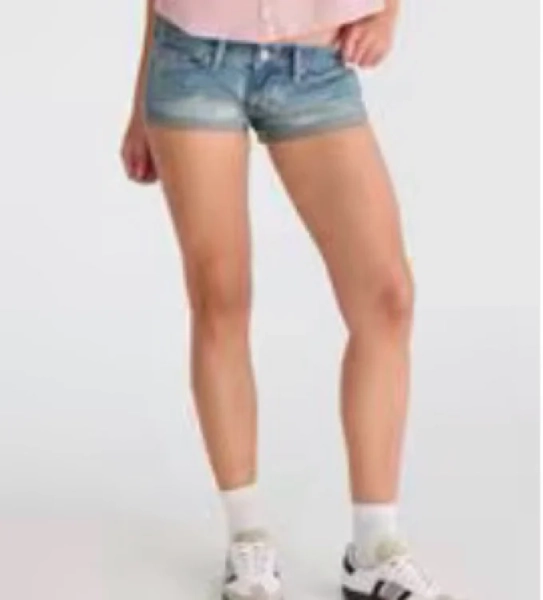 Super Low-Rise Micro Denim Shorts