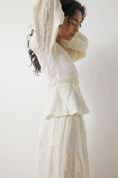 Blouse portefeuille à manches larges