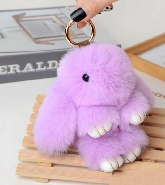 Lulu Lilac Bunny Rabbit Viral Tiktok Bag Charm Keychain