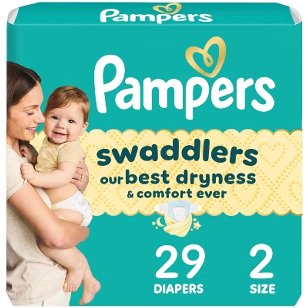 Pampers Swaddlers Sensitive Disposable Diapers - Size 2 - 29ct: 12 to 18 Lbs, Wetness Indicator, Paraben-Free