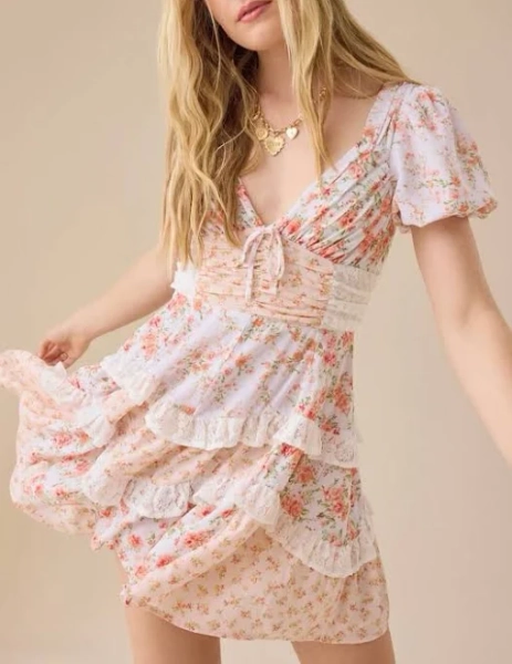 Altar'd State Aderny Floral Mini Dress