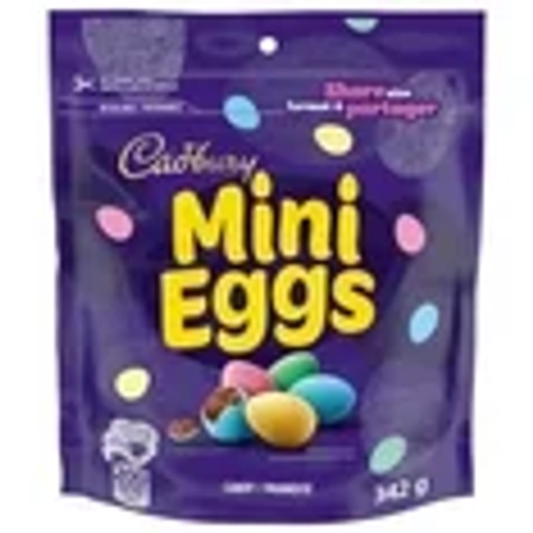 CADBURY Mini Eggs, CADBURY Mini Eggs Chocolatey Candy, CADBURY Mini Eggs Chocolate Bag, 342 g, CADBURY EVDY MINI EGGS 342G 12