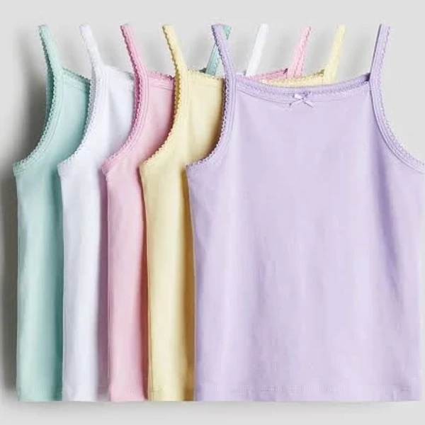 H&M Girls 5-Pack Jersey Tank Tops