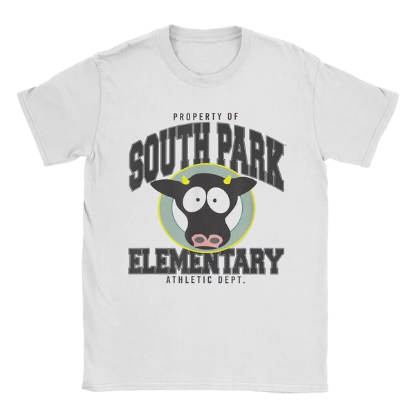 Souths Parks Elementary Cow T Shirts for Men Pure Cotton Humorous T-Shirt Round Neck  Tee Shirt Short Sleeve Tops Printed - AliExpress 