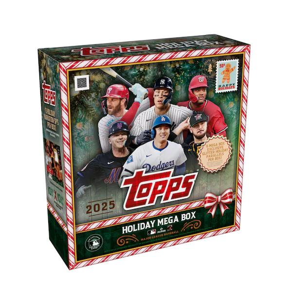 2025 Topps Holiday Baseball Factory Sealed Mega Box