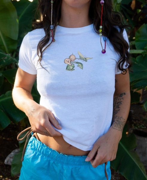 Kewpie Shirt Y2K Baby Tee Coquette 90s Shirt Downtown Girl Balletcore Crop Top Teenage Girl Gift Fairycore Clothes Retro Kitsch Frog Tshirt