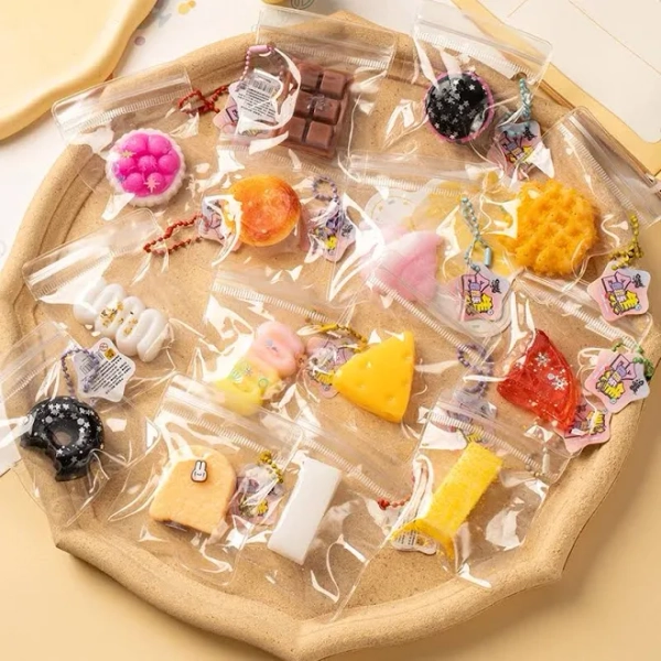 Fun Mochi Squishy Stress Toys Food Squishy Taba Squeeze Soft Anti-Stress Toy Stress Ball Pendant Key