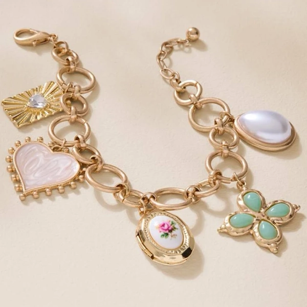 Francesca's Nadia Chunky Charm Bracelet
