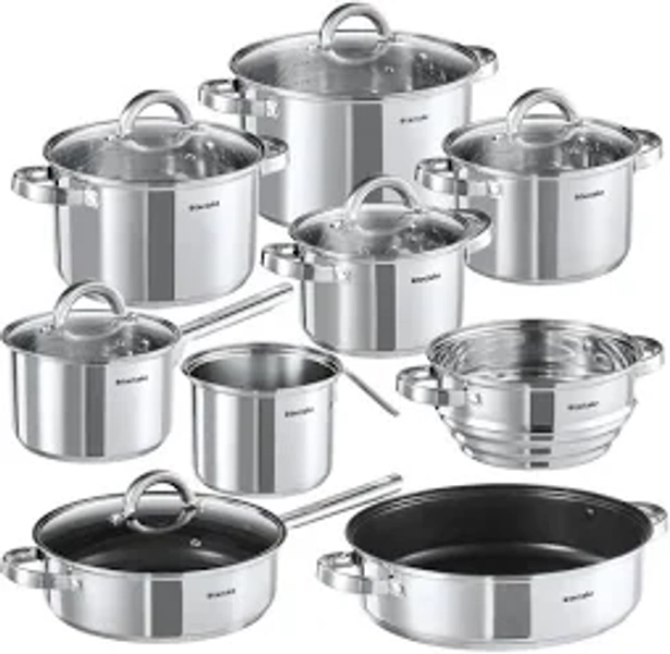 Tectake Turin 15 Piece Cookware Set