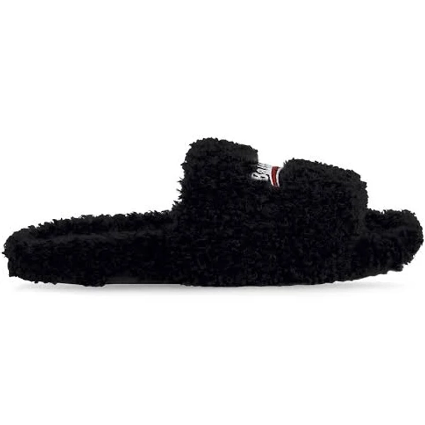 Women Balenciaga Furry Slides