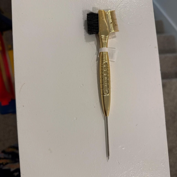 Edge brush Gold and black brush for hair and...