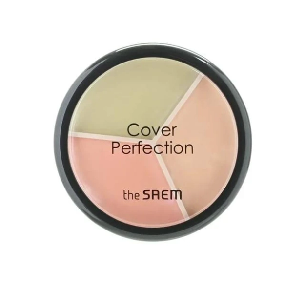 The Saem Concealer Cover Perfection Triple Pot Beige