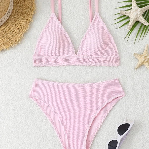 Pink Stylish Cute Bikini Set