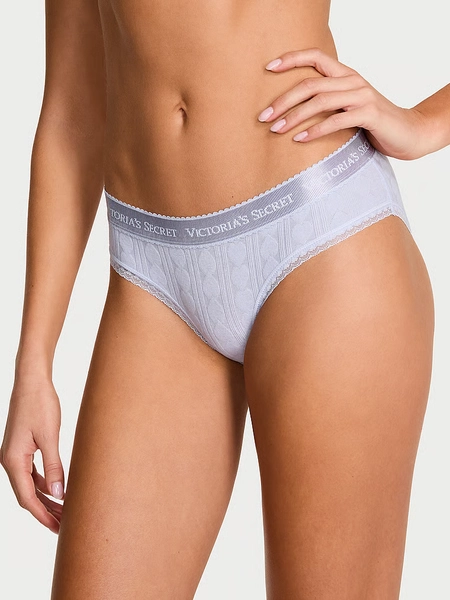 Logo Heart Pointelle Hiphugger Panty
