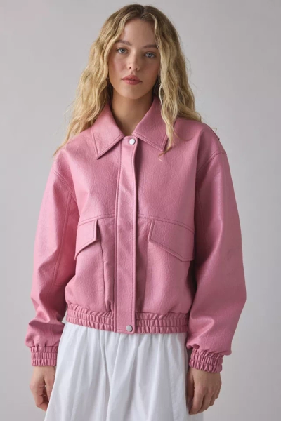 UO Casey Faux Leather Moto Jacket