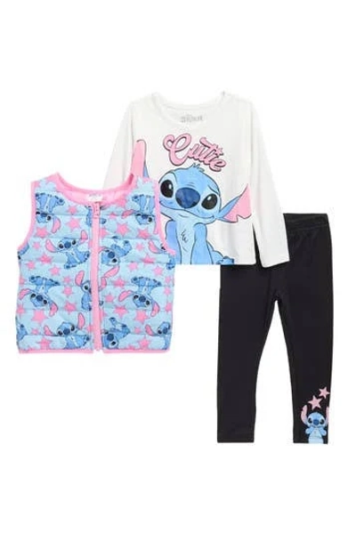 Happy Threads Disney Stitch 3-Piece Outfit Set