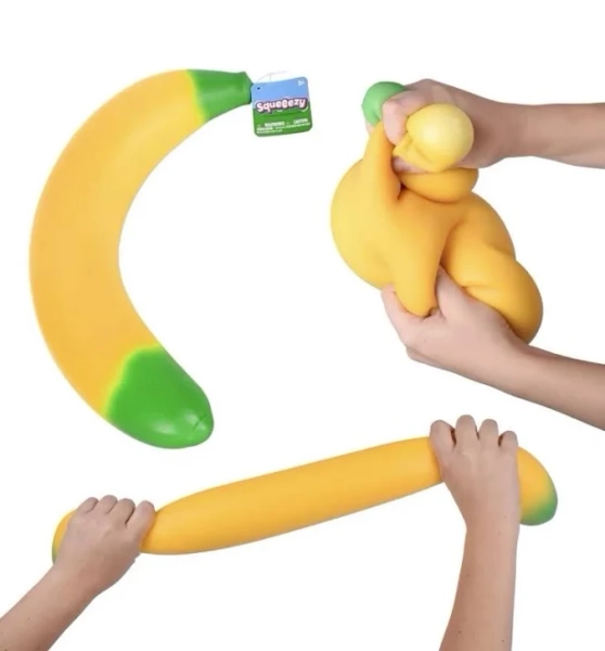 Laffy Snacks Squishy Banana Sensory Toy
