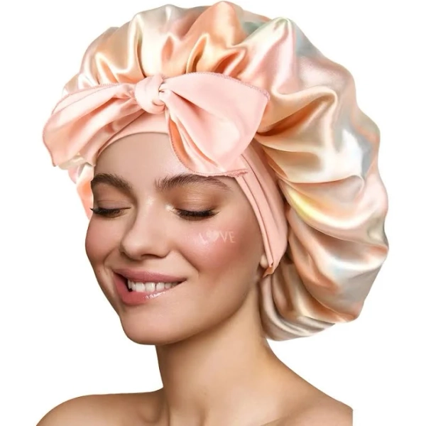 Yanibest Silk Butter Satin Bonnet with Tie Band