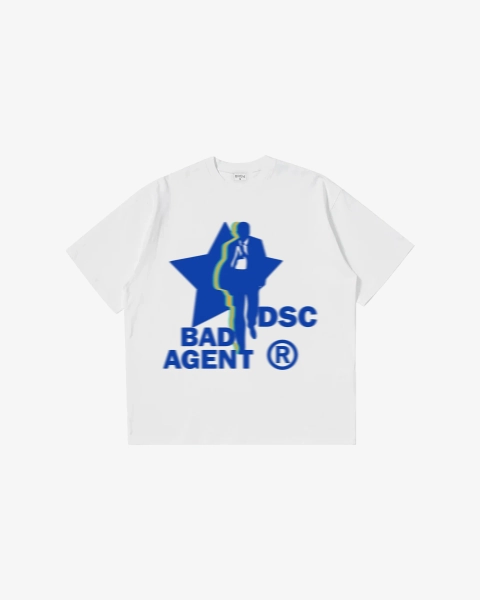 BAD AGENT TEE - WHITE / XXS