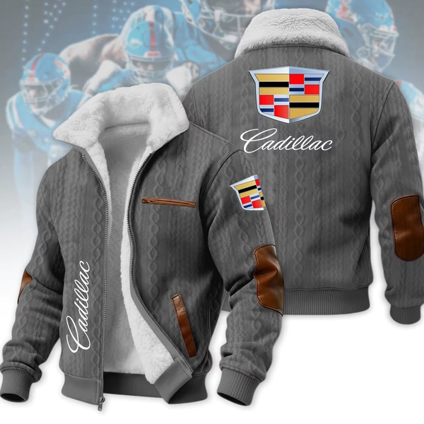 Men's winter insulated Cadillac zip-up hooded sweater 3D printer car coat fleet uniform - AliExpress 200000343