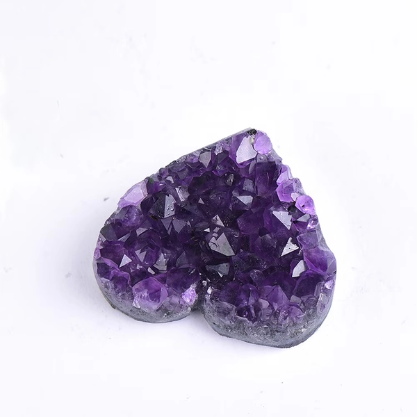 Heart Shaped Uruguay Natural Amethyst Crystal Cluster, Polished Druzy Purple Quartz Rough Mineral Specimen, Crystal Decor Ornament for Rock Collection, Tabletop Display, Spiritual Meditation & Gift G - Walmart.com